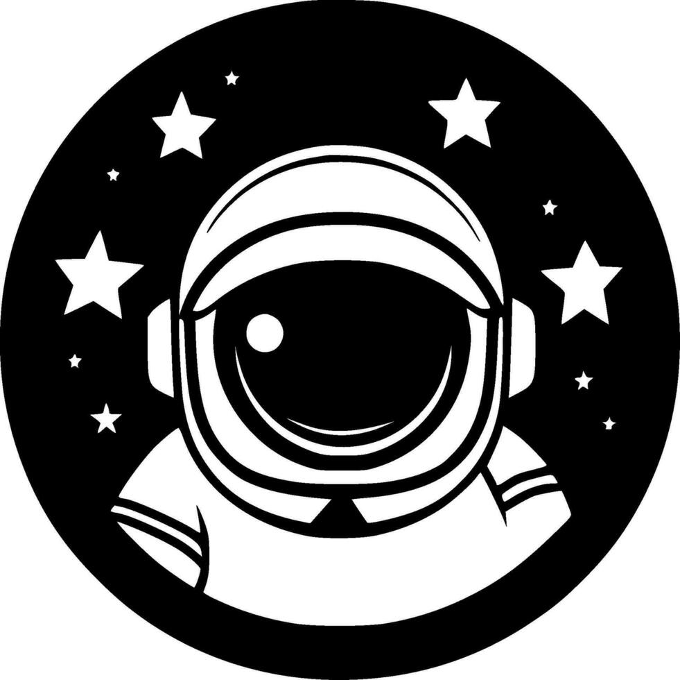 astronauta, minimalista y sencillo silueta - vector ilustración