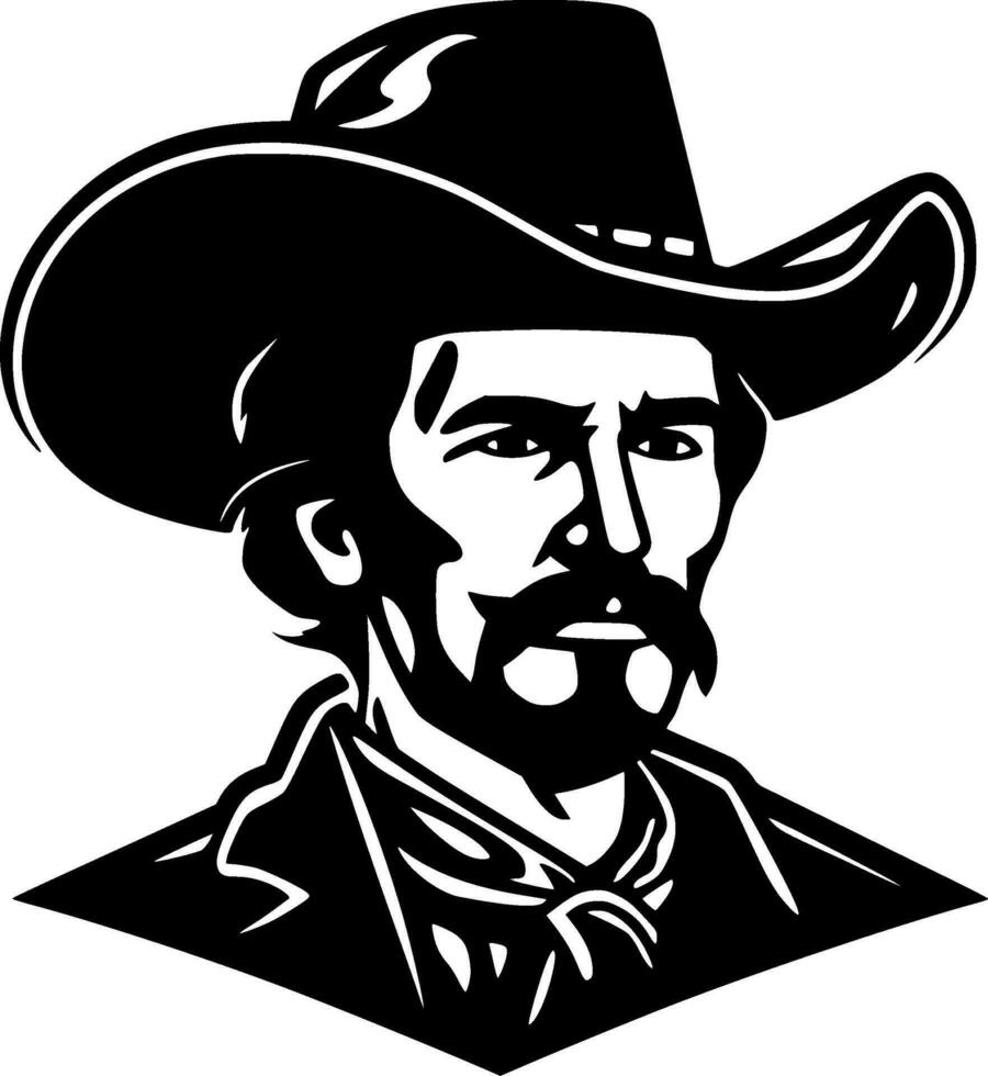Western - Minimalist and Flat Logo - Vector illustration