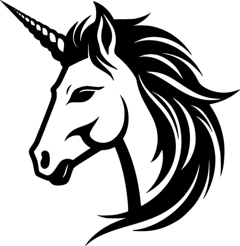 Unicorn - Minimalist and Flat Logo - Vector illustration