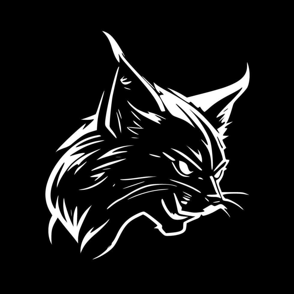 gato montés - minimalista y plano logo - vector ilustración