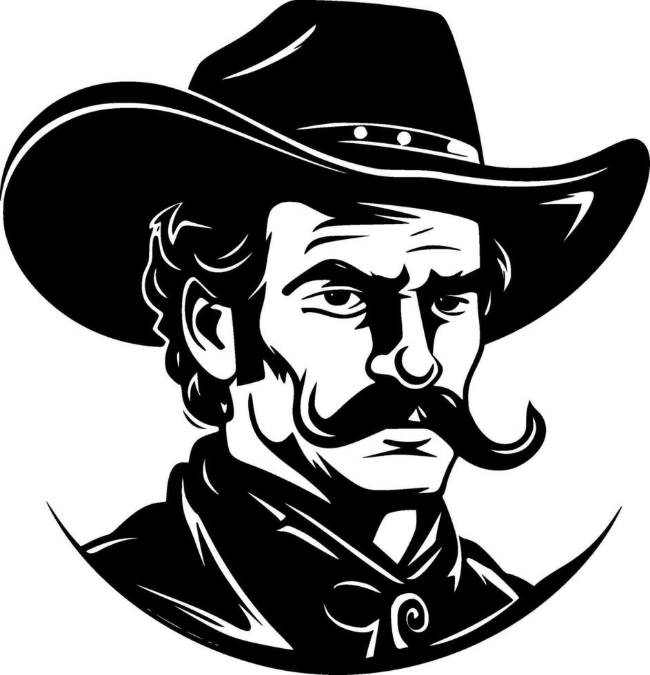 Western - Minimalist and Flat Logo - Vector illustration