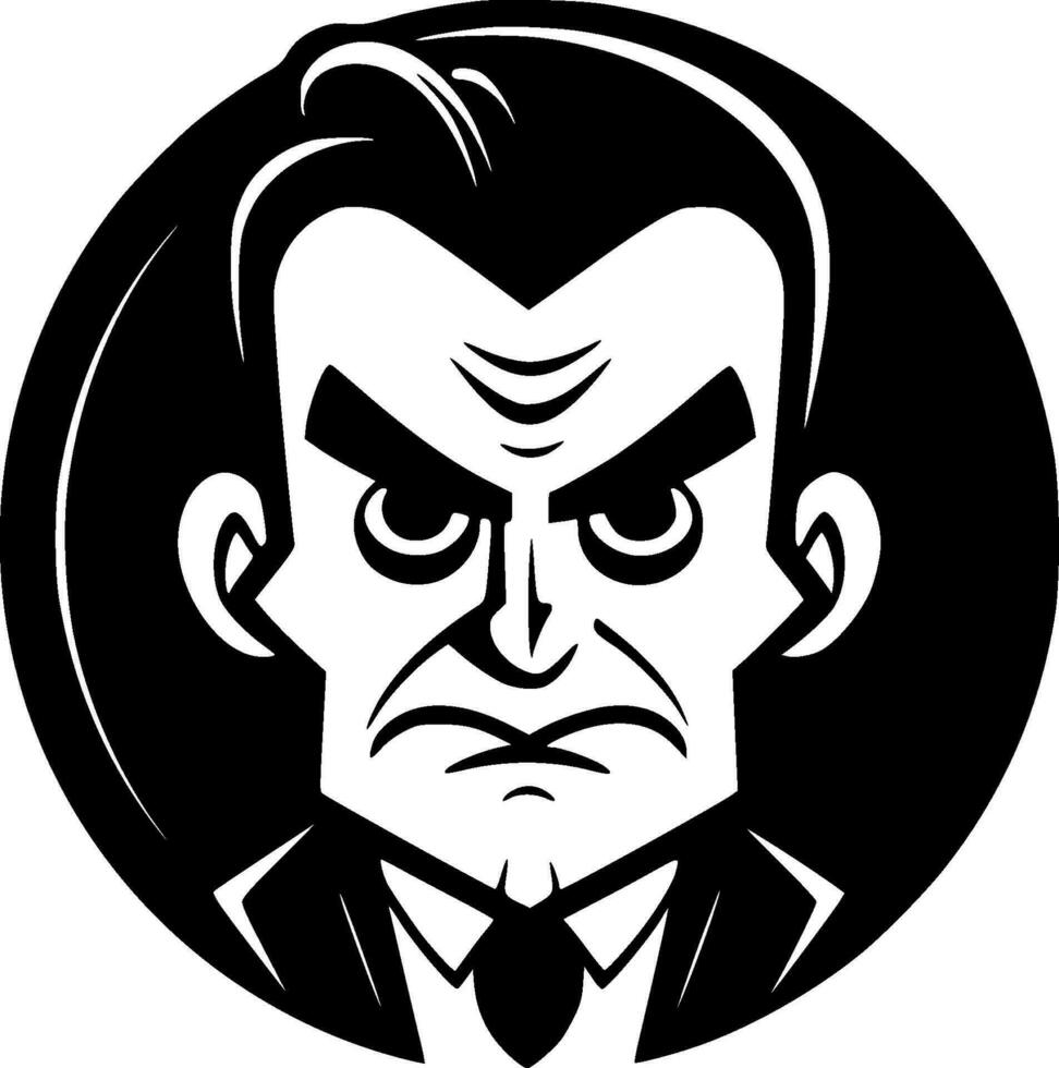 Vampire, Black and White Vector illustration