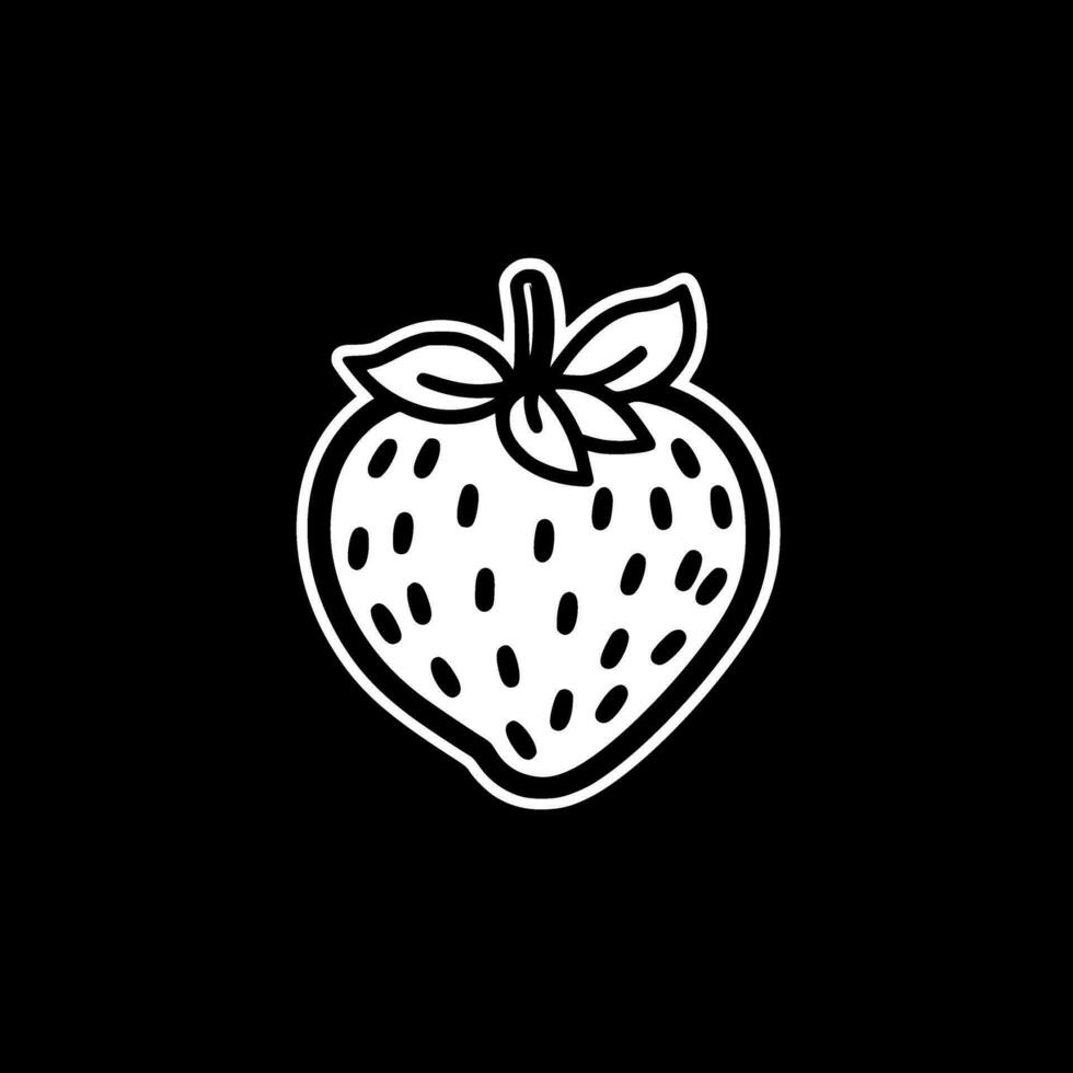 Strawberry - Minimalist and Flat Logo - Vector illustration