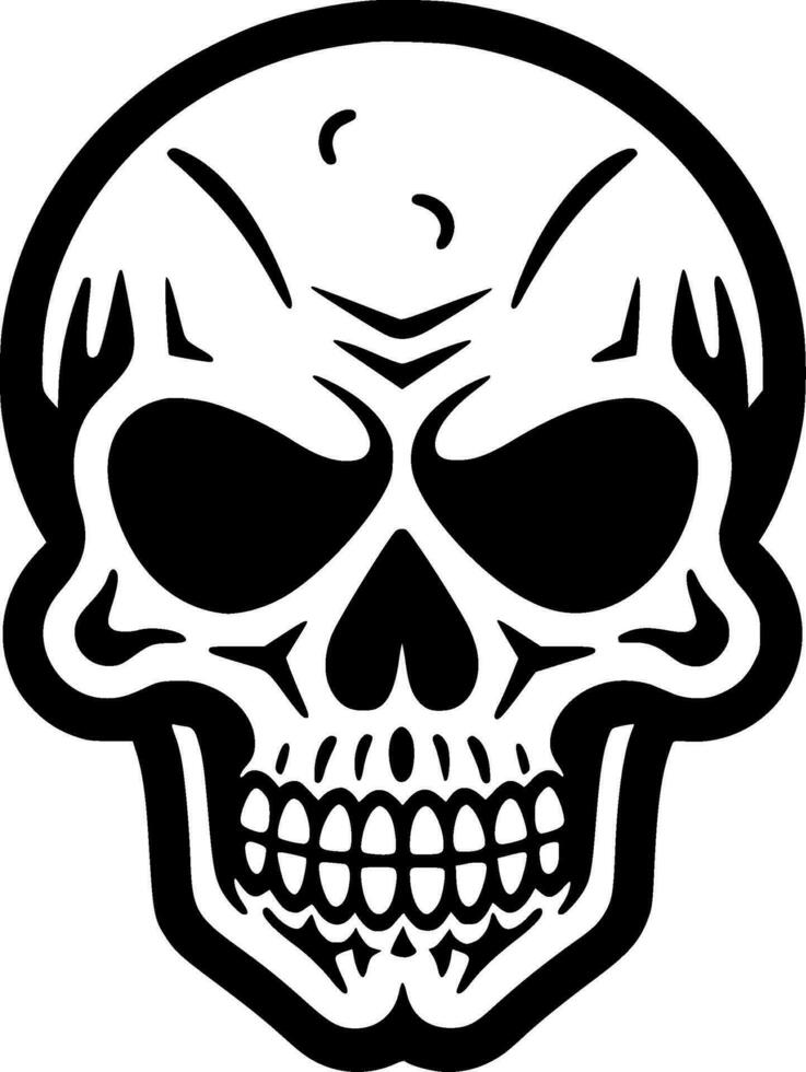 Skull - Minimalist and Flat Logo - Vector illustration
