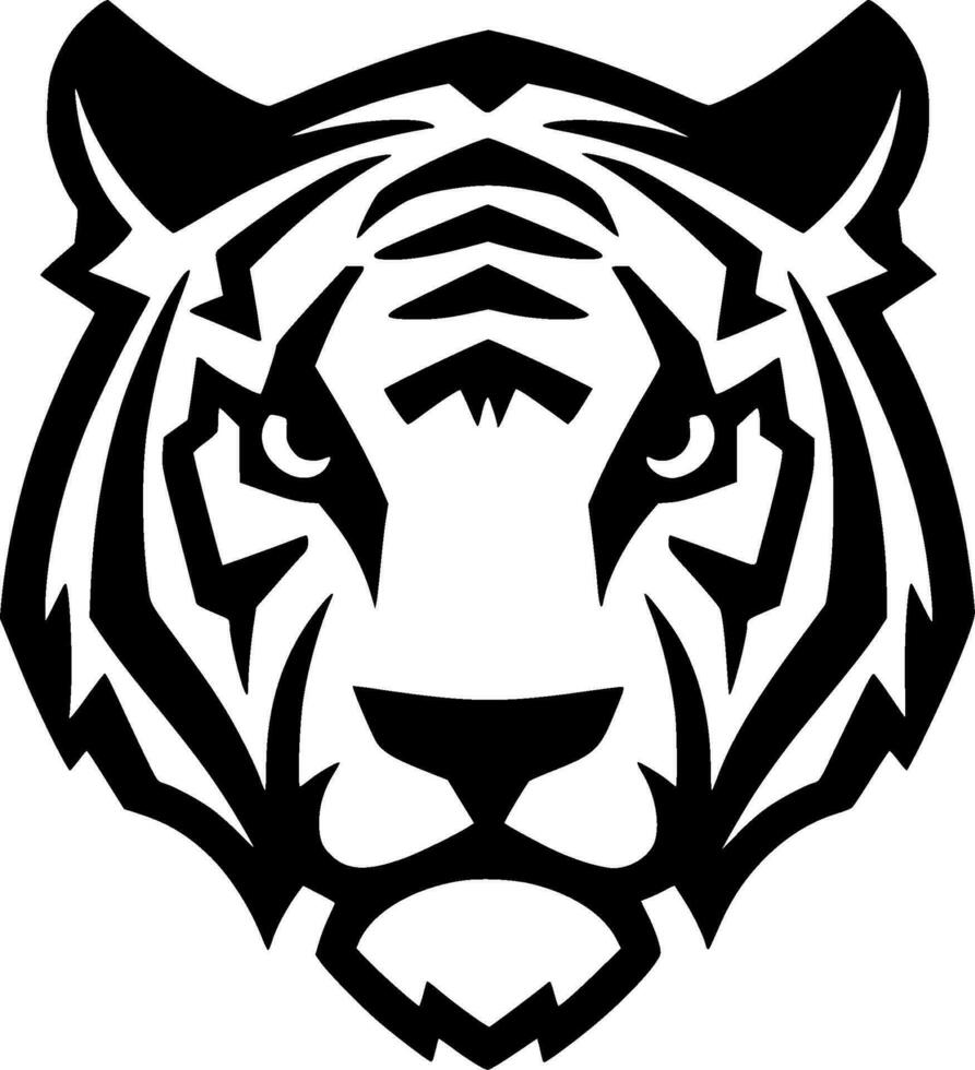 Tiger, Minimalist and Simple Silhouette - Vector illustration