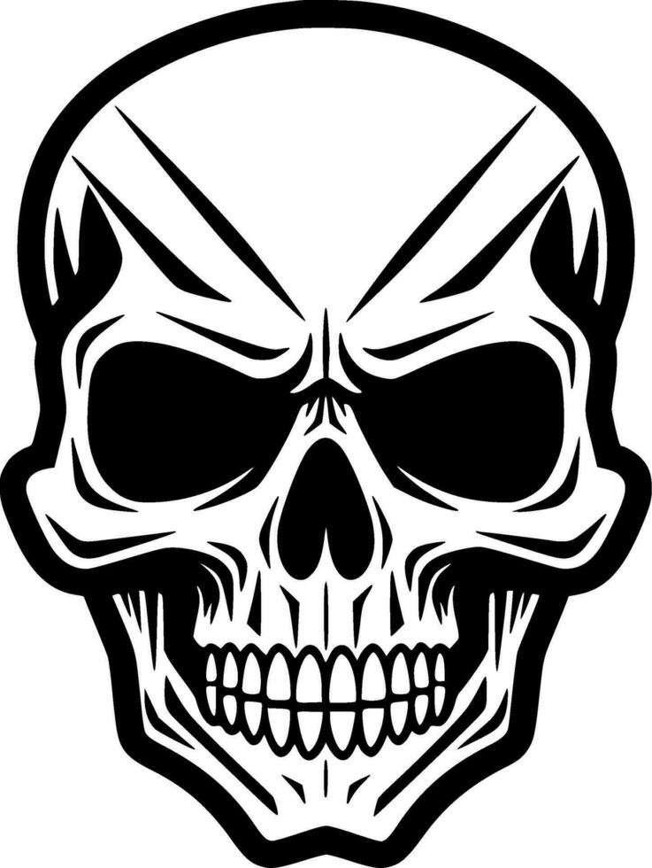 Skull, Minimalist and Simple Silhouette - Vector illustration