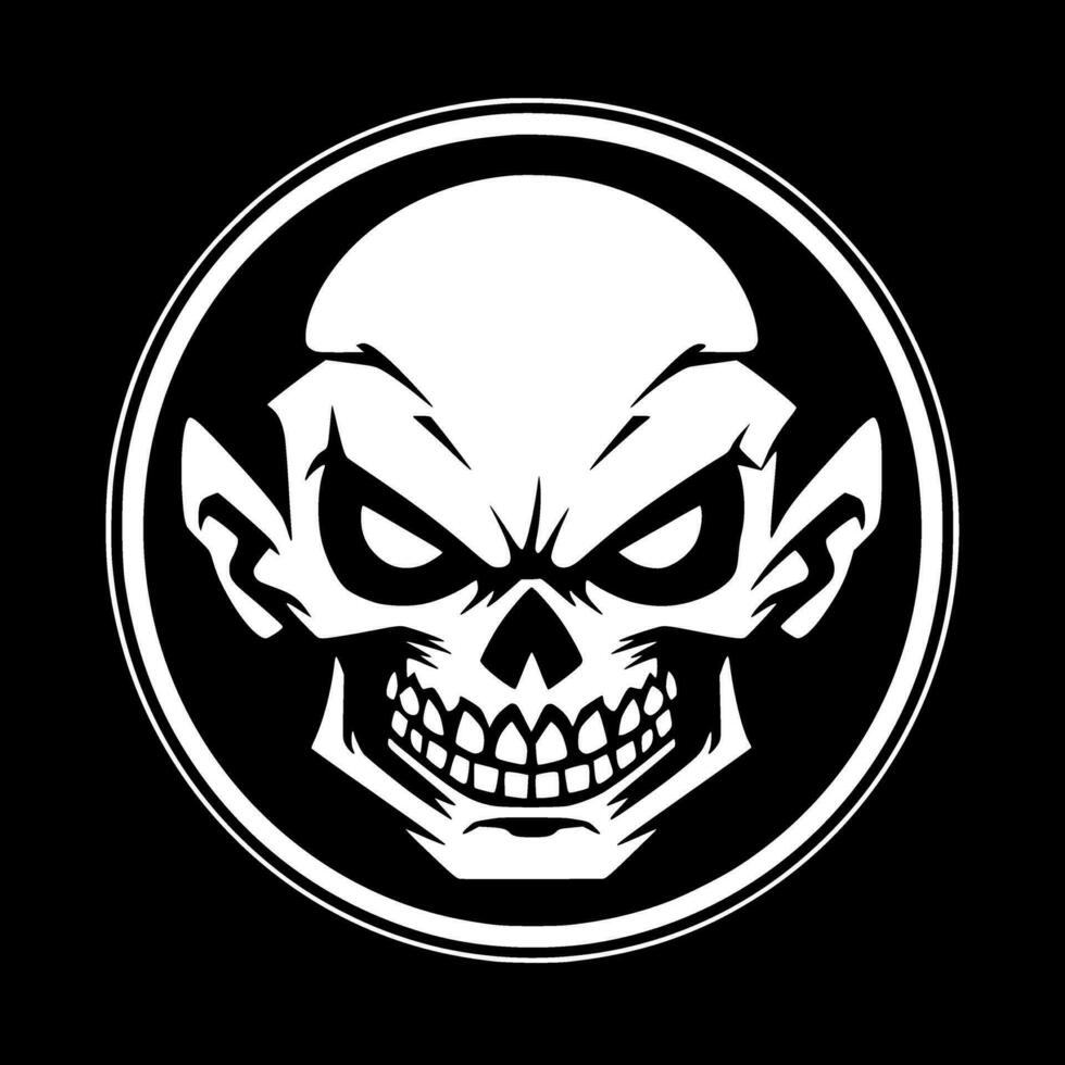 Skull, Minimalist and Simple Silhouette - Vector illustration