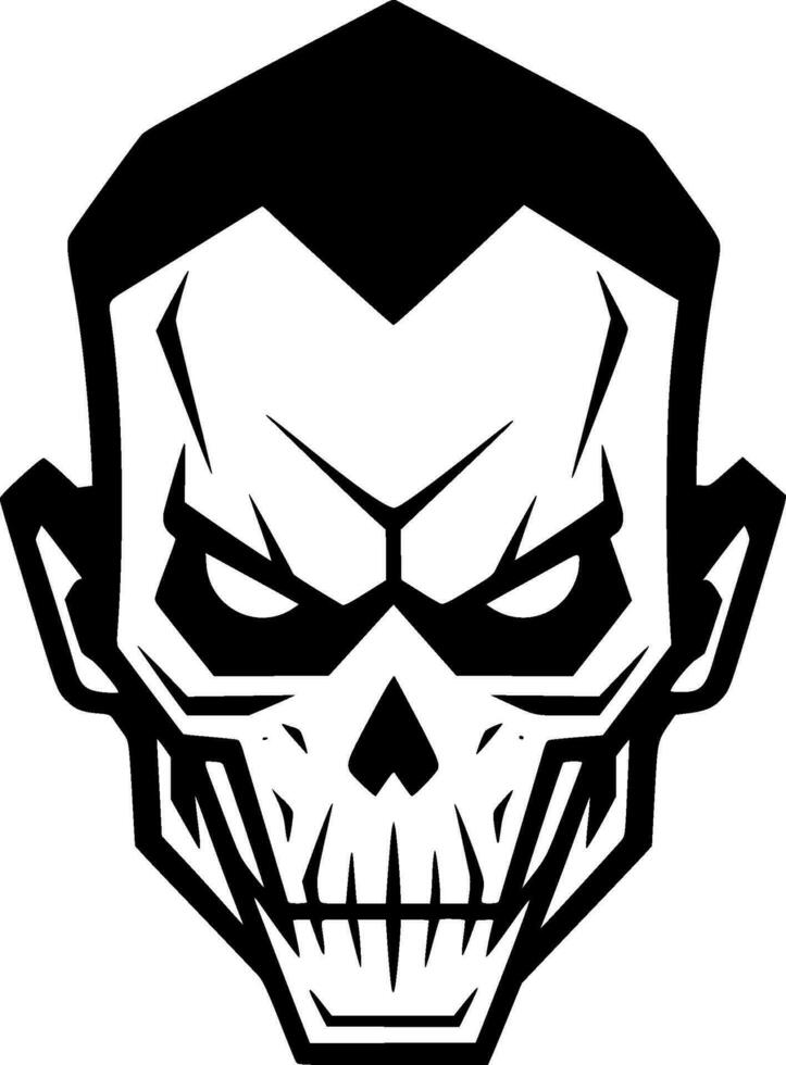 Skull - Black and White Isolated Icon - Vector illustration