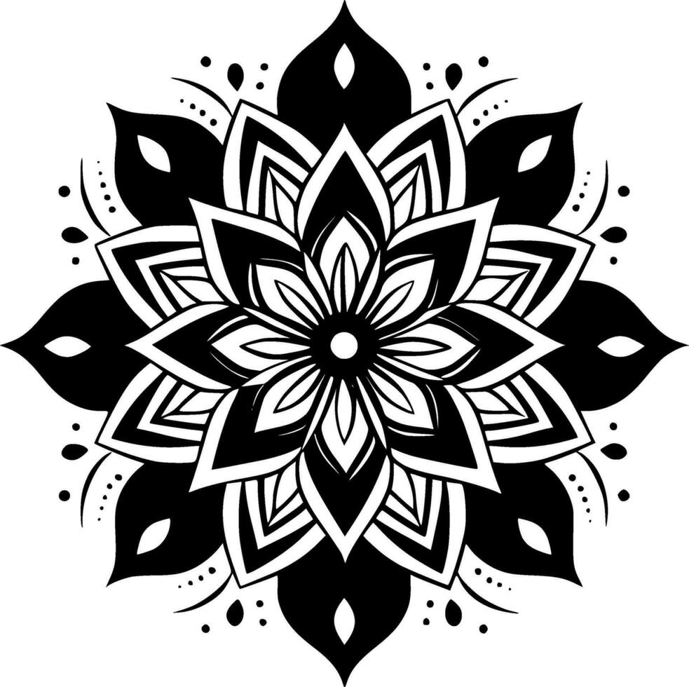 Mandala - Minimalist and Flat Logo - Vector illustration