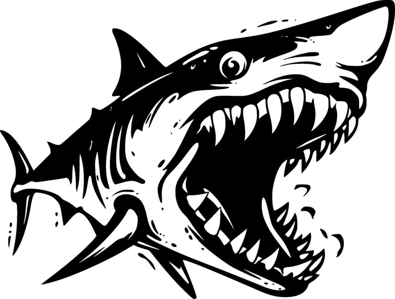 Shark - High Quality Vector Logo - Vector illustration ideal for T-shirt graphic