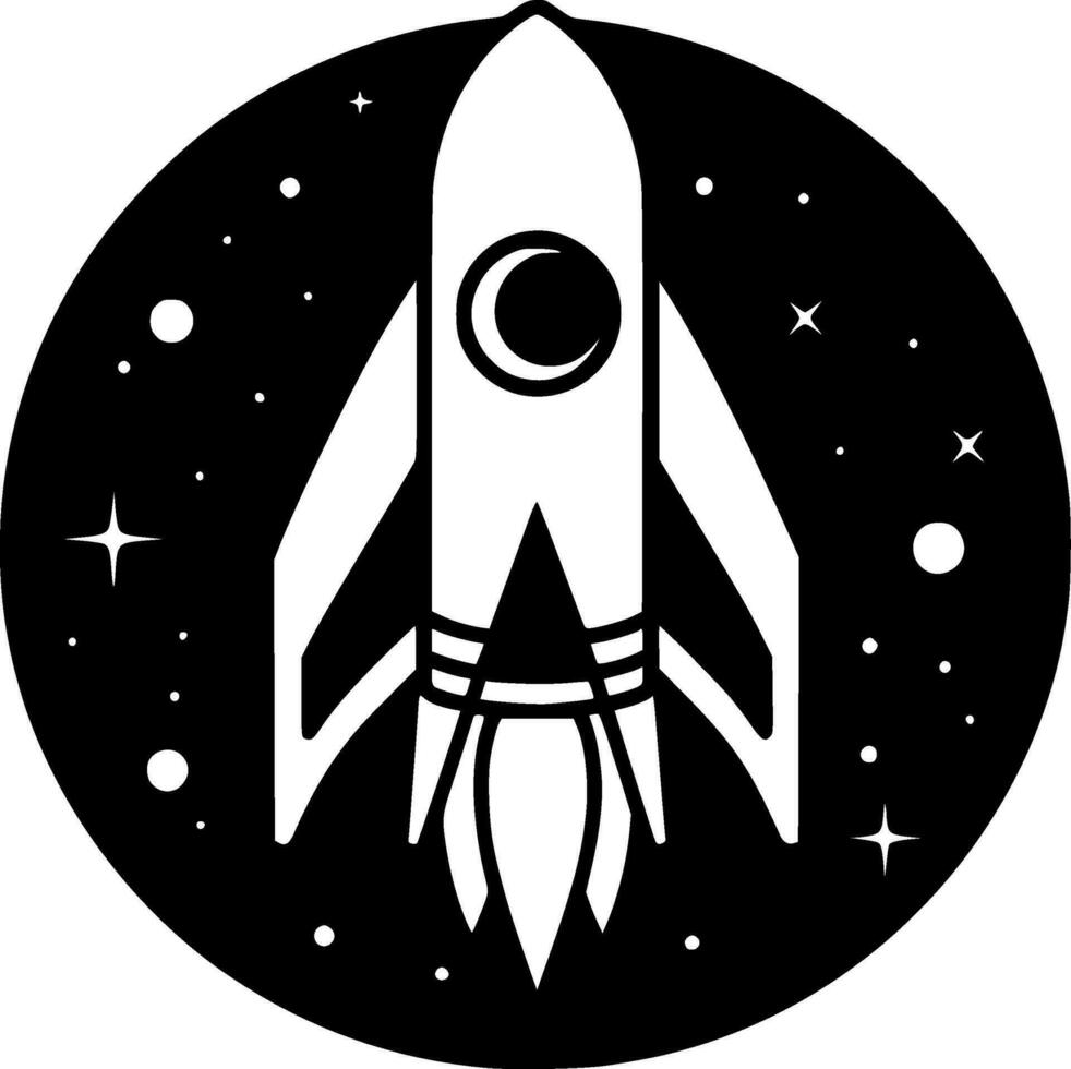 Rocket - Minimalist and Flat Logo - Vector illustration