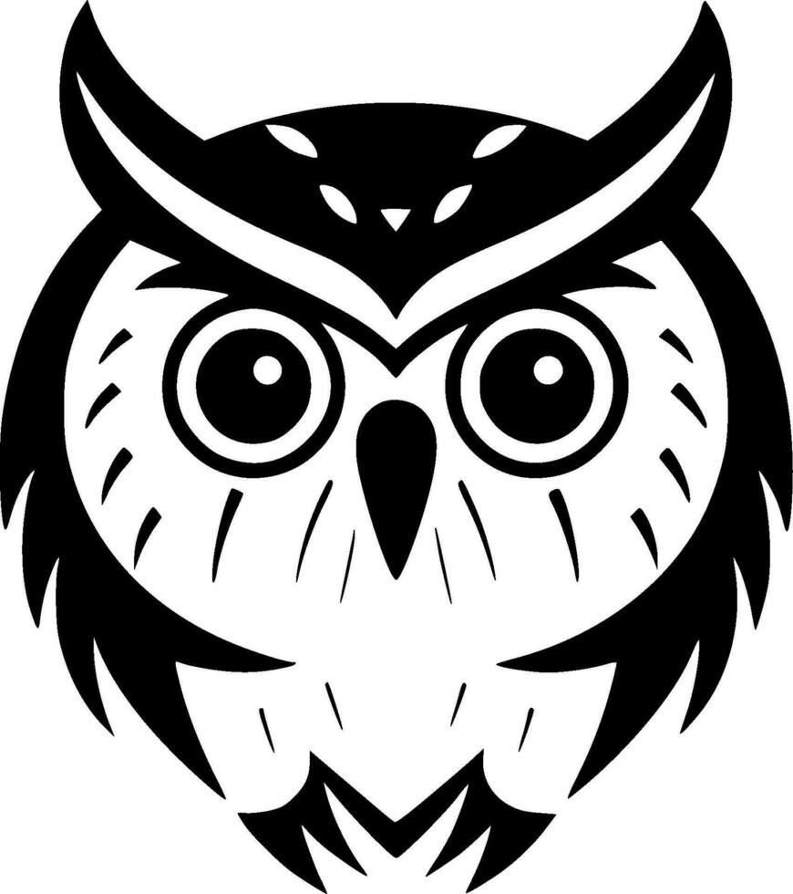 Owl - Minimalist and Flat Logo - Vector illustration