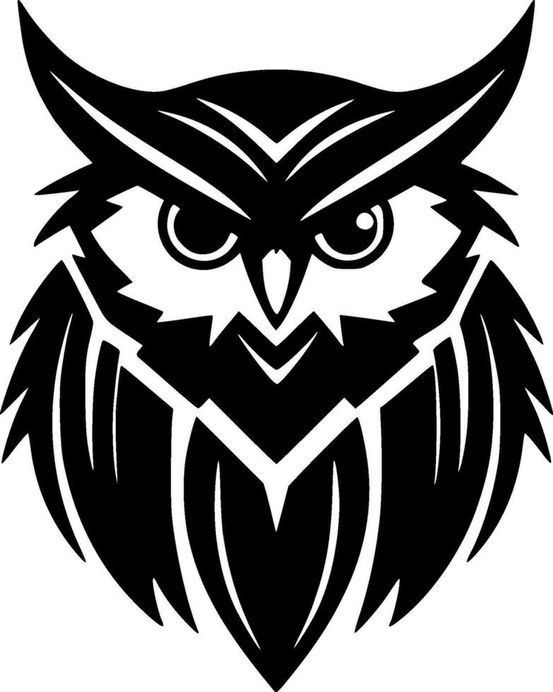 Owl, Minimalist and Simple Silhouette - Vector illustration