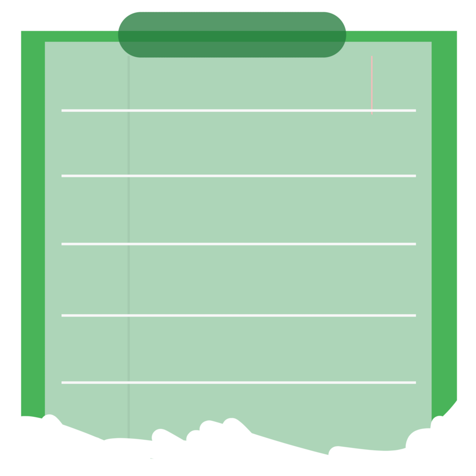 Green Paper Notepad png