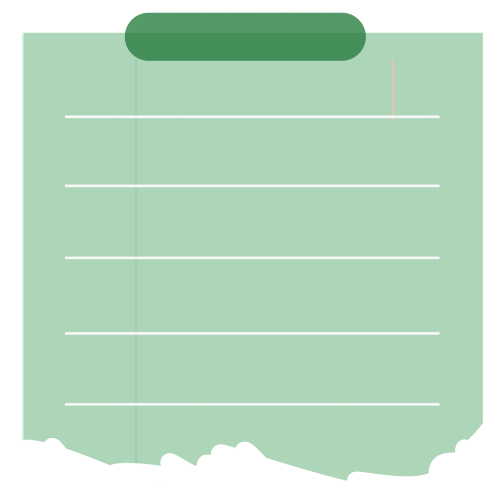 Green Paper Notepad png