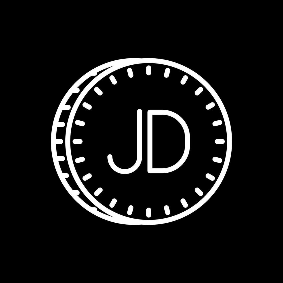 jordania dinar vector icono diseño