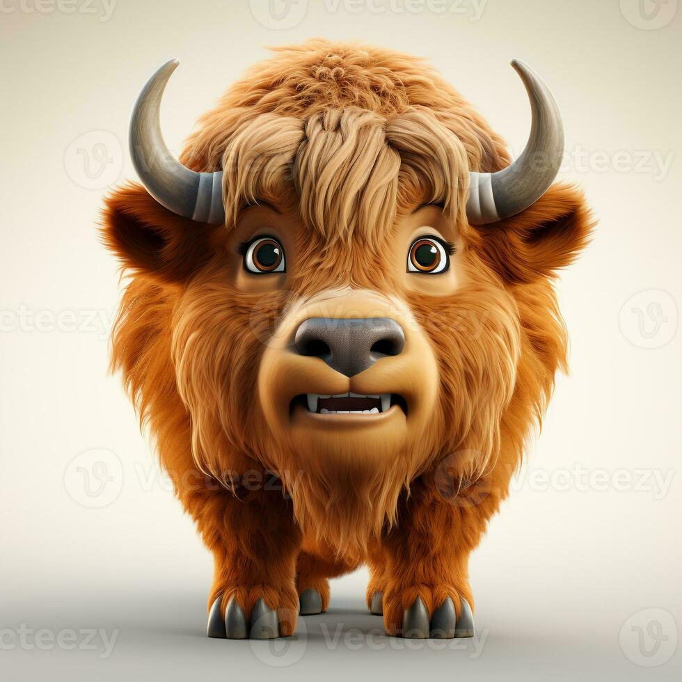 Cute 3D Carton Byson ai photo