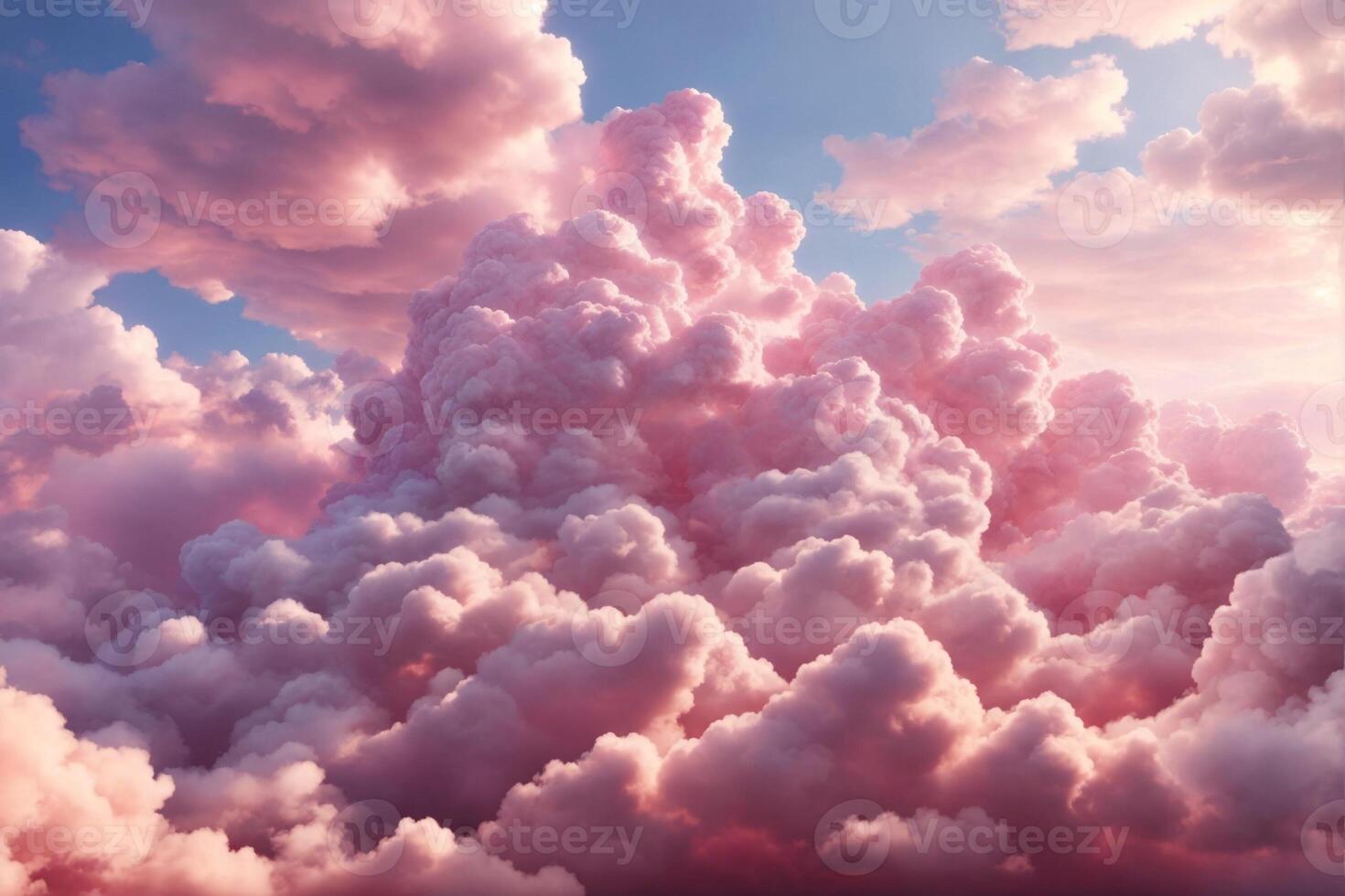 Pink Clouds Background, Clouds Background, Generative Ai 29367095 Stock