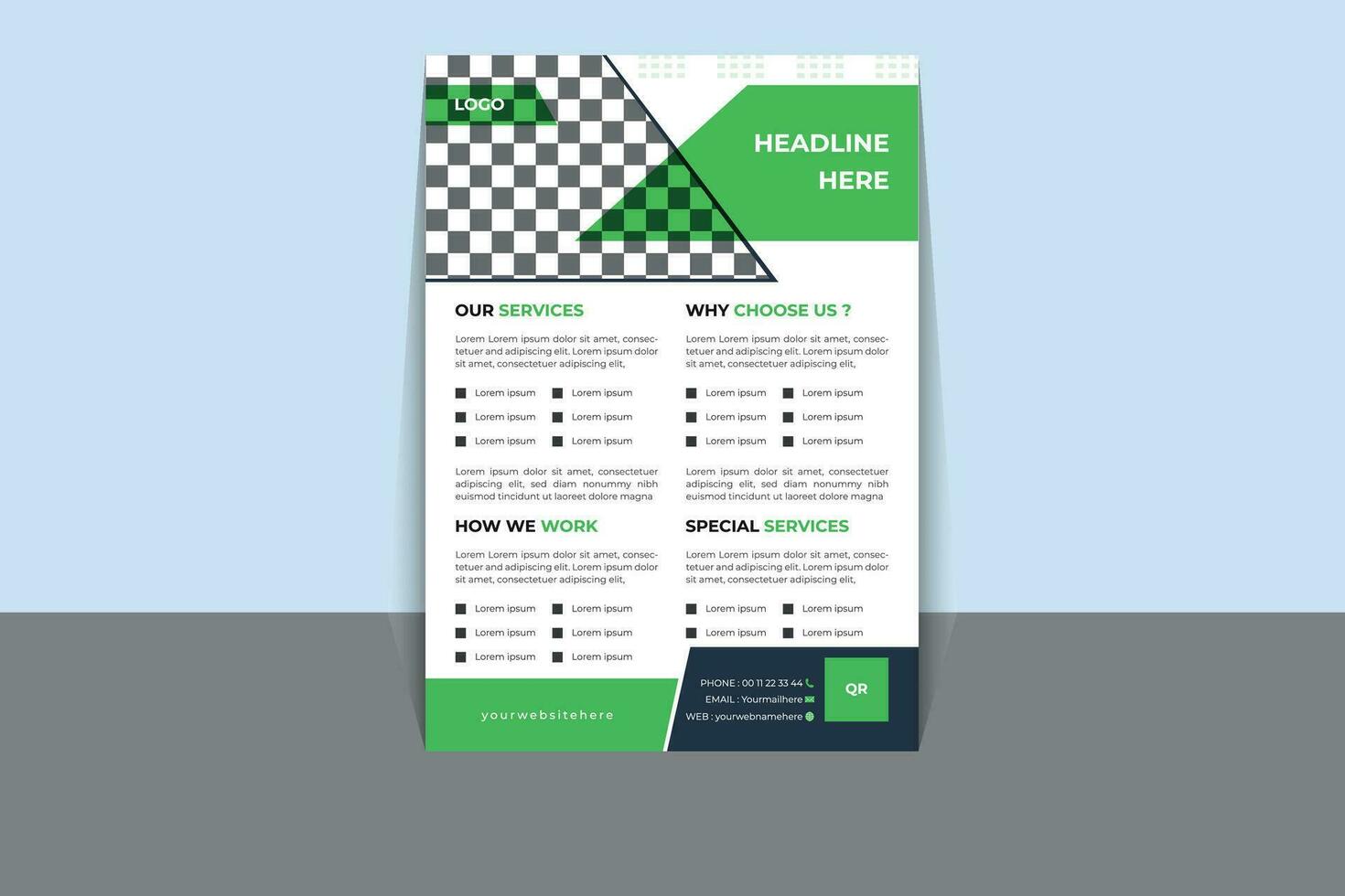 Corporate Business Flayer Template. vector