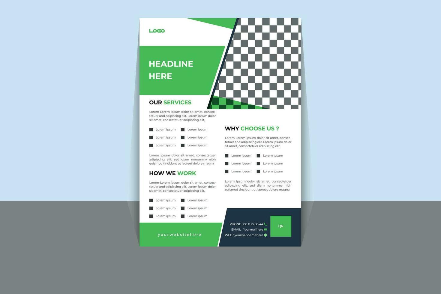Corporate Business Flayer Template. vector
