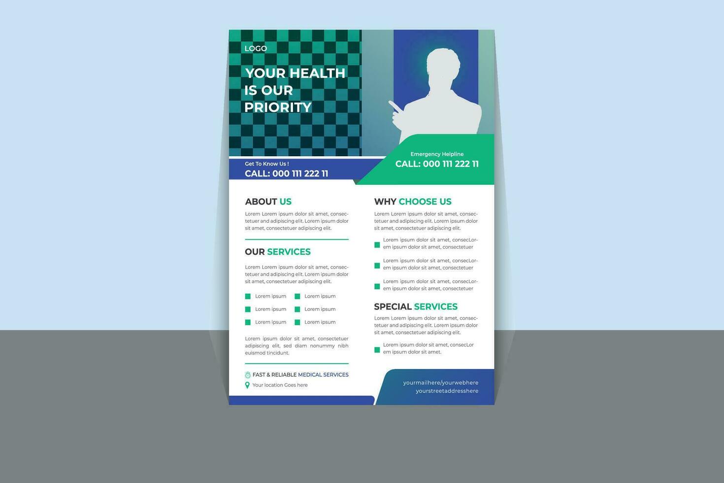 Corporate Business Flayer Template. vector