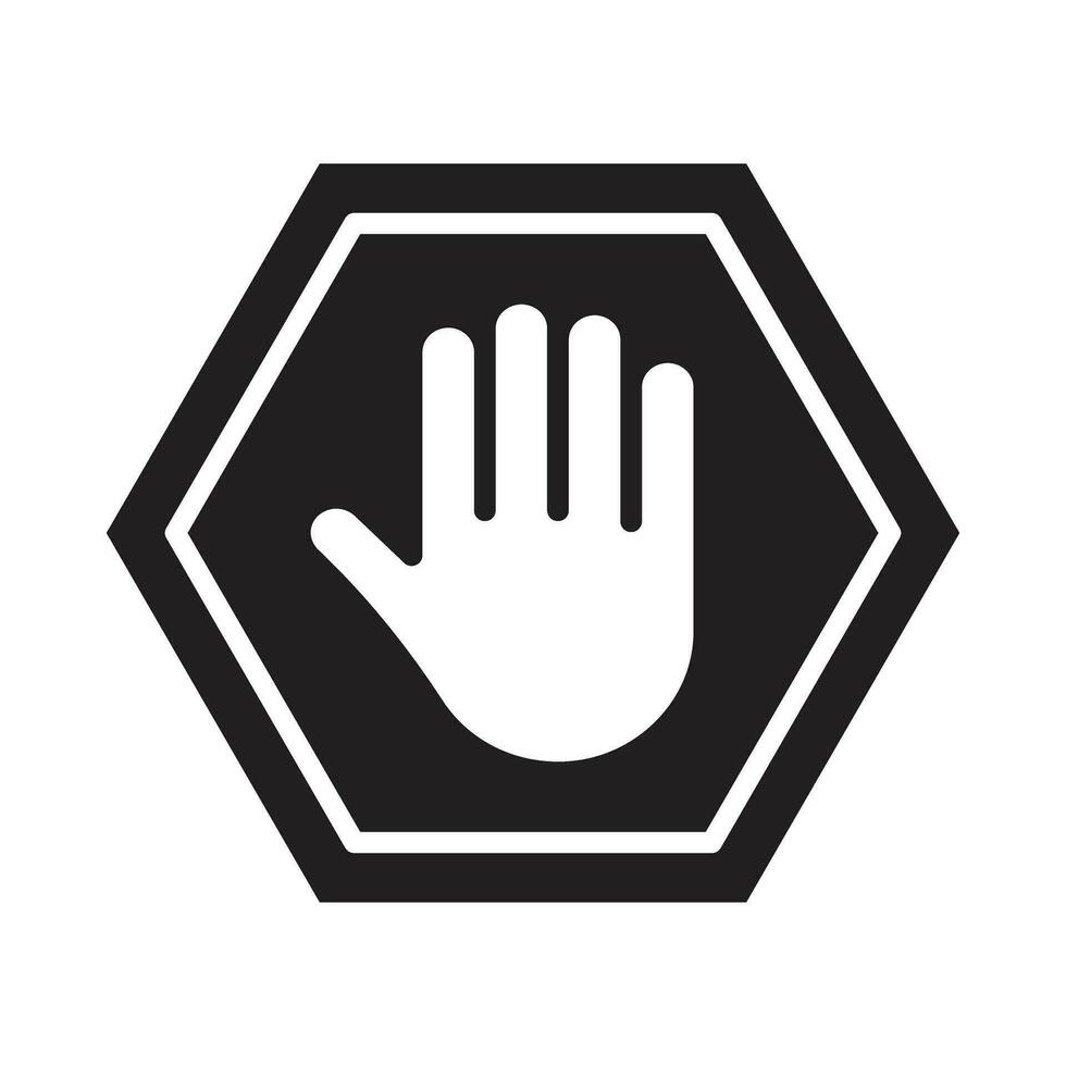 Stop Sign Vector Glyph Icon For Personal And Commercial Use.