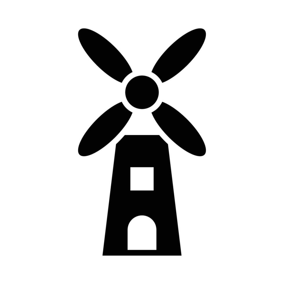 Windmill Vector Glyph Icon For Personal And Commercial Use.
