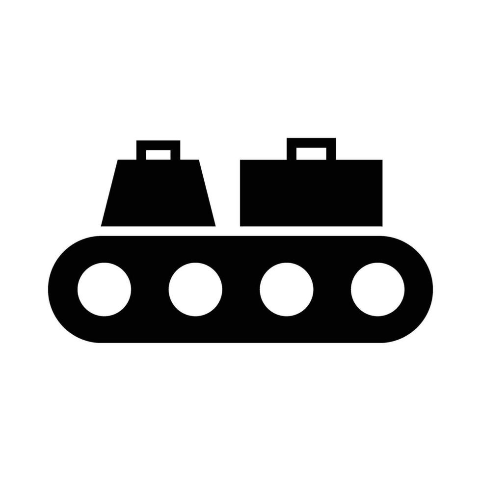Conveyor Vector Glyph Icon For Personal And Commercial Use.