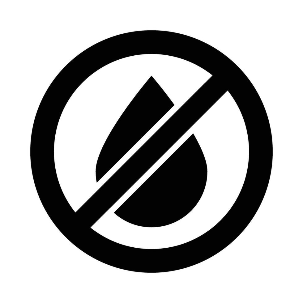 No Liquids Vector Glyph Icon For Personal And Commercial Use.