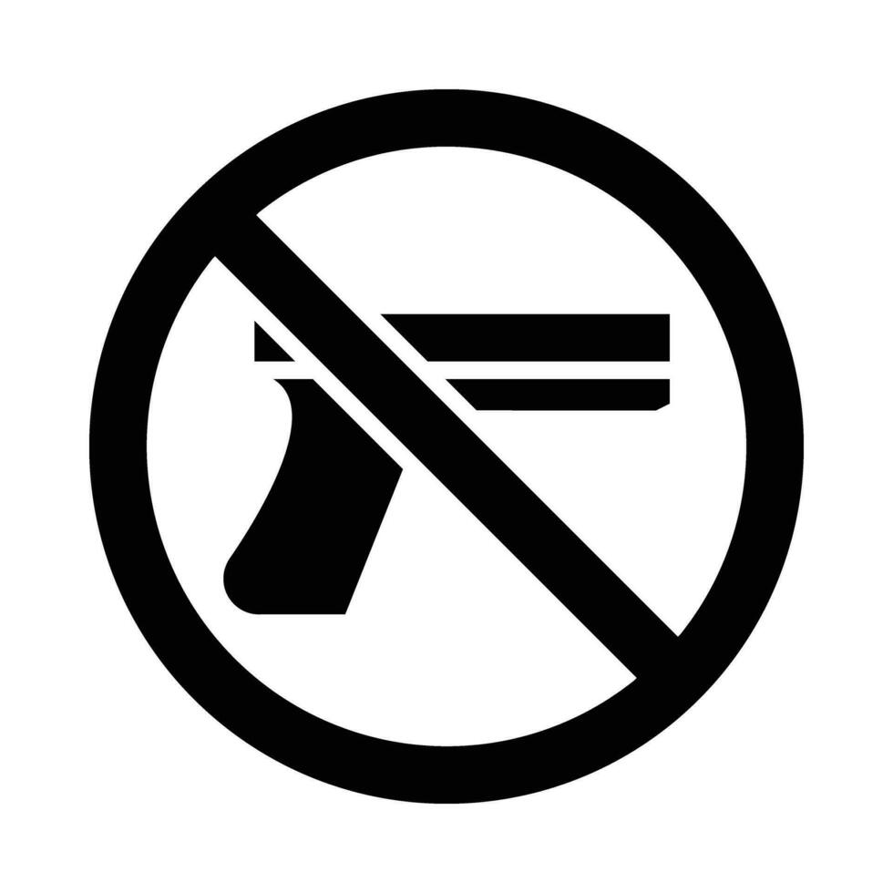 No Weapon Vector Glyph Icon For Personal And Commercial Use.