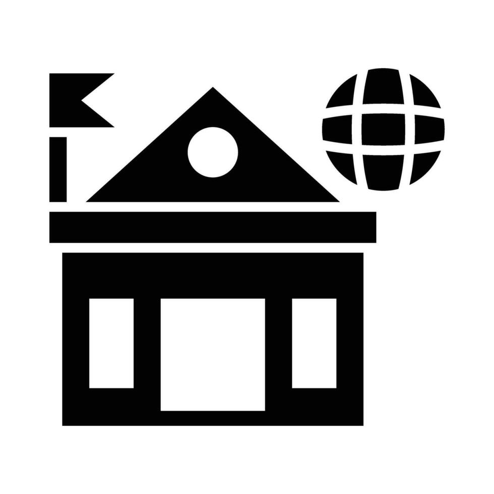 embajada vector glifo icono para personal y comercial usar.