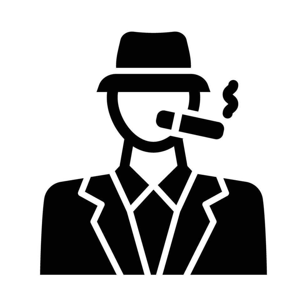 Smoker Vector Glyph Icon For Personal And Commercial Use.