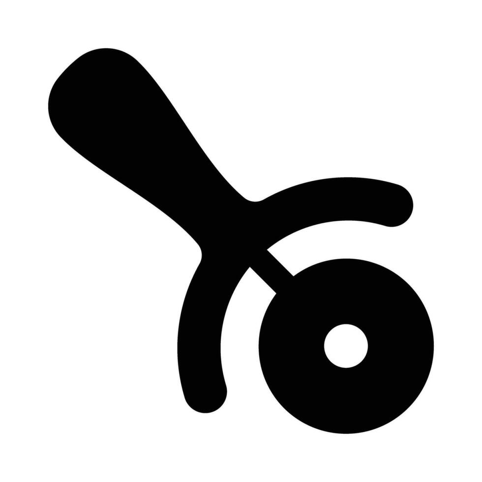 Wheel Knife Vector Glyph Icon For Personal And Commercial Use.