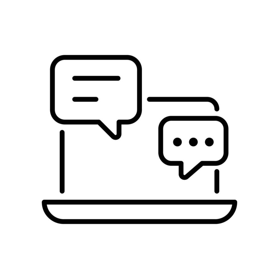 Answer chat conversation, online question icon. Message bubble chatting talking. Chat notification on phone flat screen, person chatting mobile Vector illustration. design on white background. EPS 10