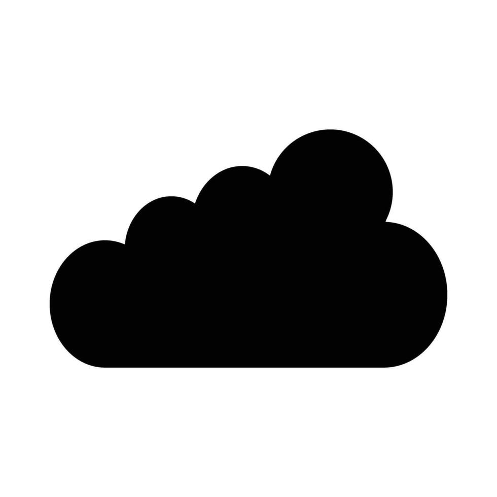 Cloud Vector Glyph Icon For Personal And Commercial Use.
