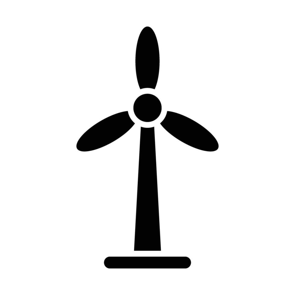 Wind Energy Vector Glyph Icon For Personal And Commercial Use.