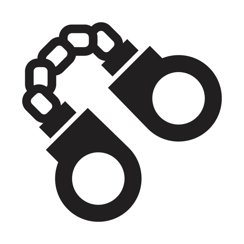 Handcuffs Vector Glyph Icon For Personal And Commercial Use.