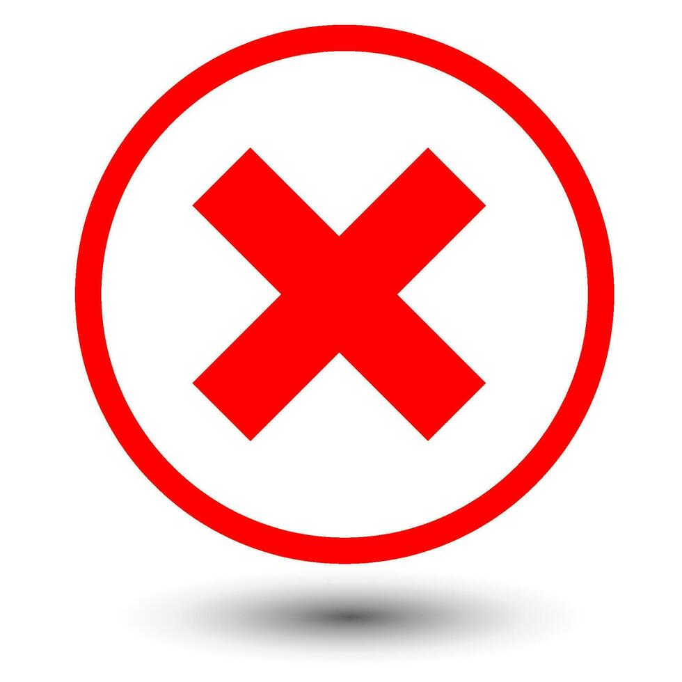 checkmark and x or confirm and deny circle icon button vector