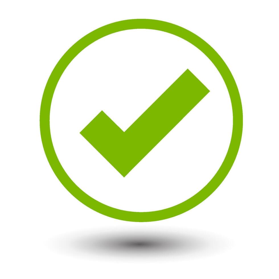 checkmark and x or confirm and deny circle icon button vector