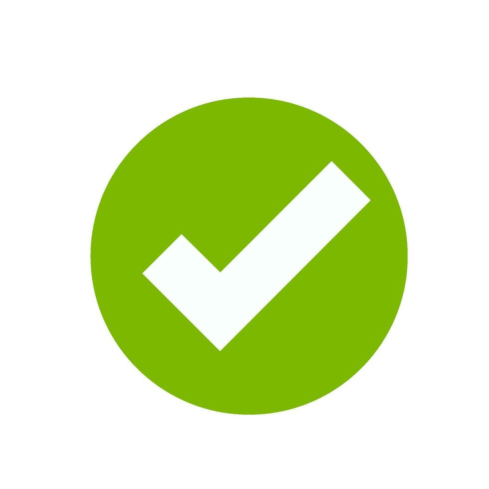 marca de verificación y X o confirmar y negar circulo icono botón vector