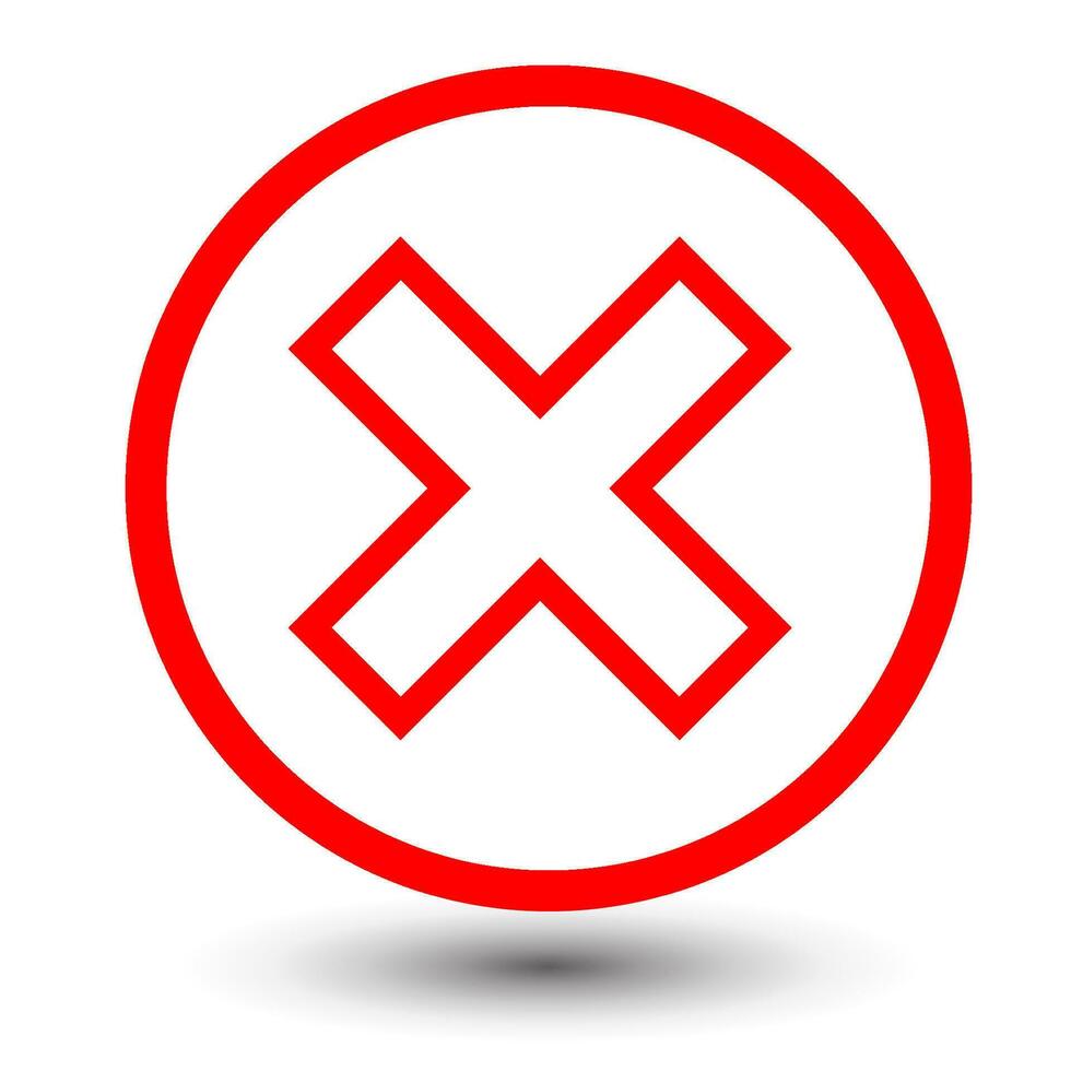 checkmark and x or confirm and deny circle icon button vector