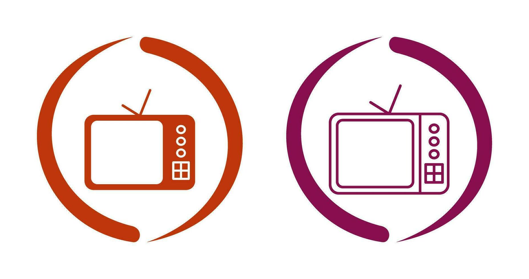 TV Set Vector Icon