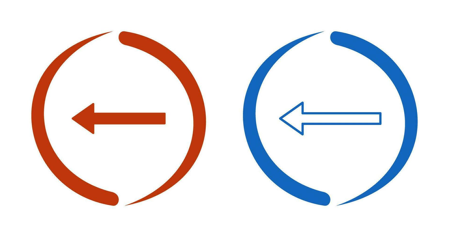 Unique Left Arrow Vector Icon
