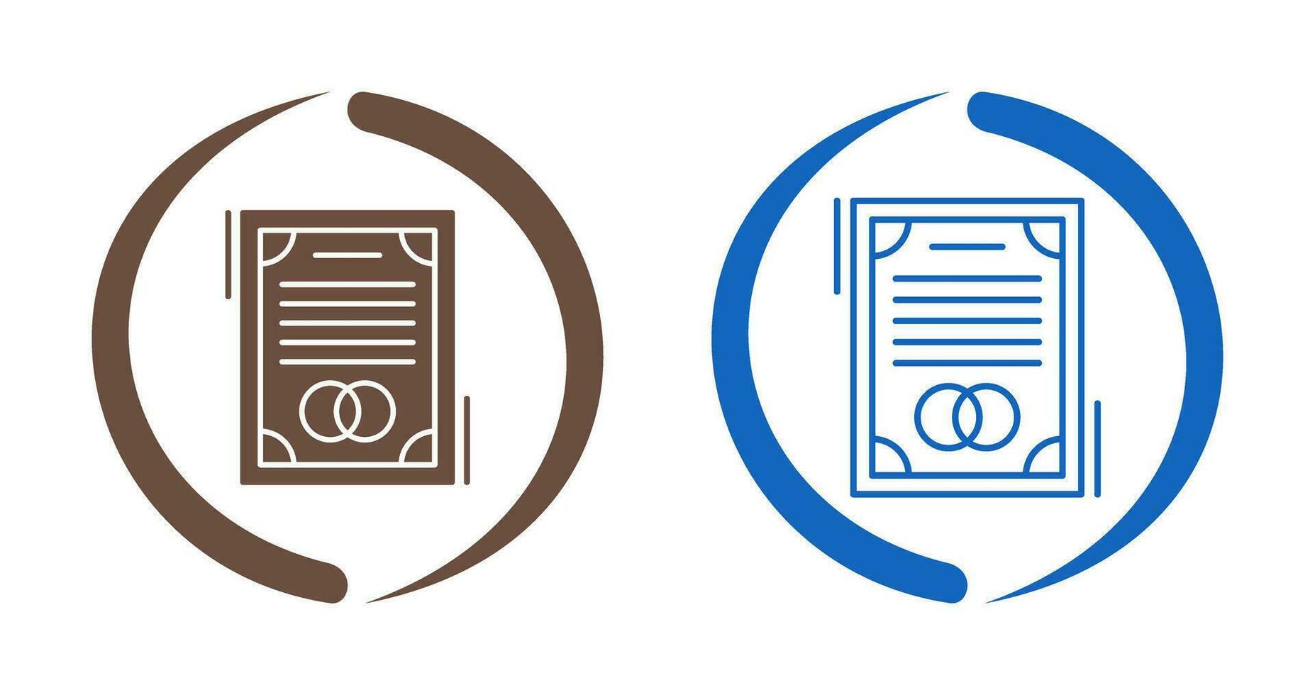 Wedding Contract Vector Icon