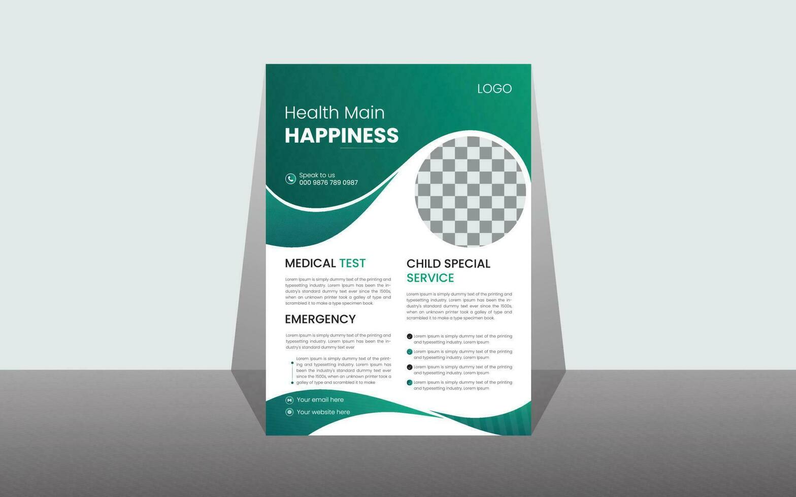 medical flyer design vector