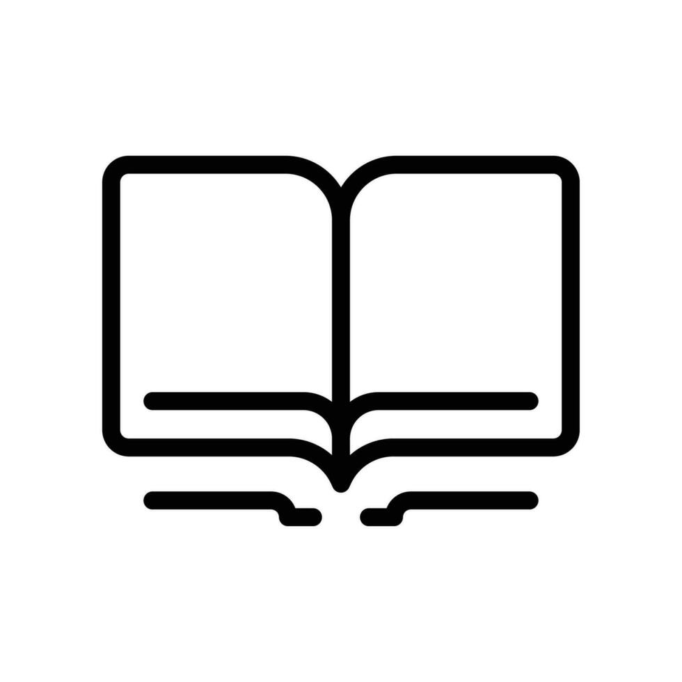 Open book line icon. Read magazine, booklet and encyclopedia symbol. Documents reader logo for web and mobile app. Library or book store sign. Vector illustration. design on white background. EPS 10