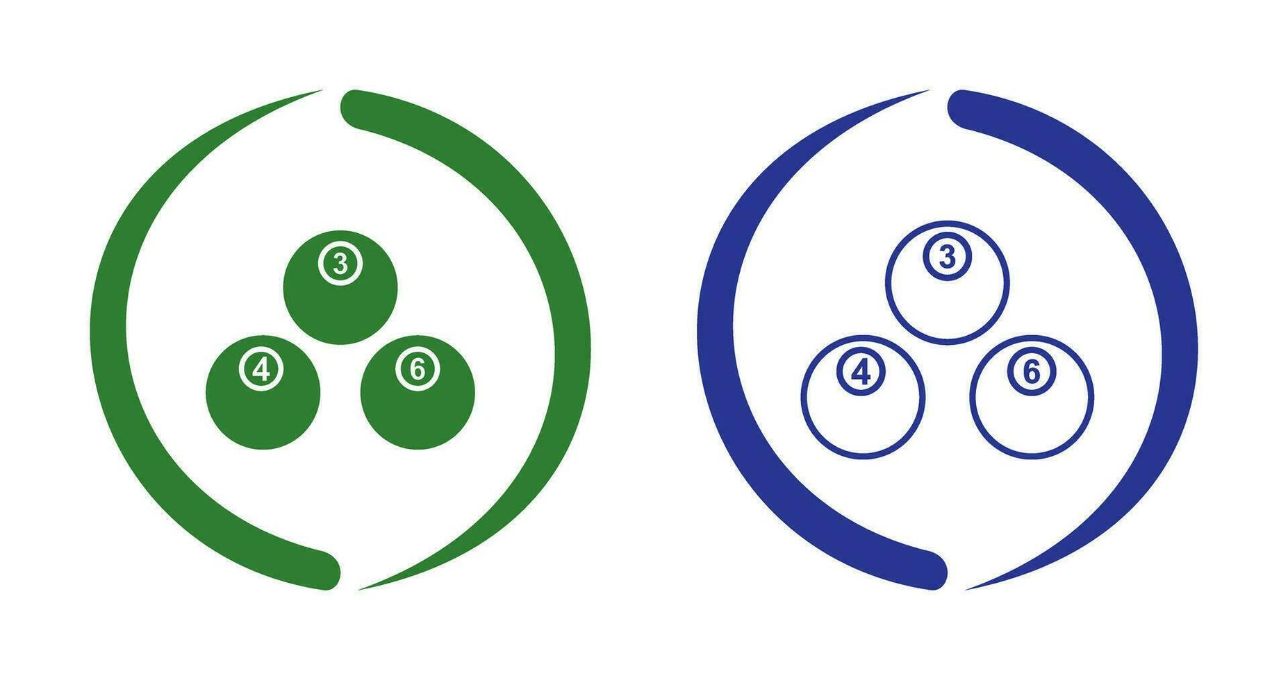 Unique Snooker Balls Vector Icon