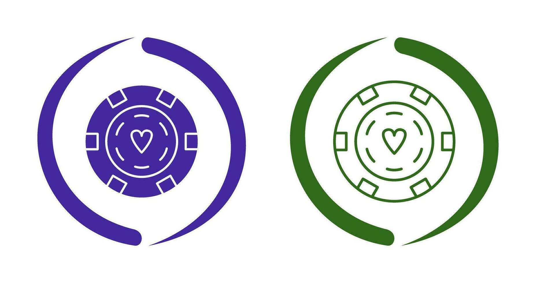 Unique Poker Chips Vector Icon