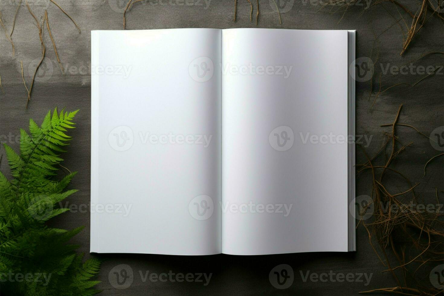 Clean and versatile white booklet mockup, perfect for your content AI Generated photo