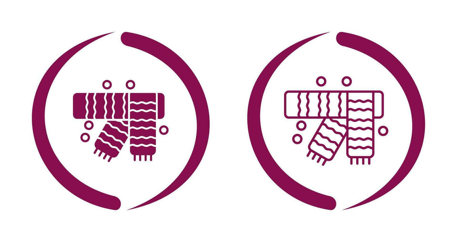 Winter Scarf Vector Icon